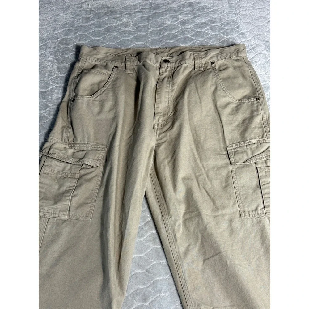 Insect Shield Mens Khaki Cargo Hiking Pants 36x30 Tan Cotton Outdoor Camping